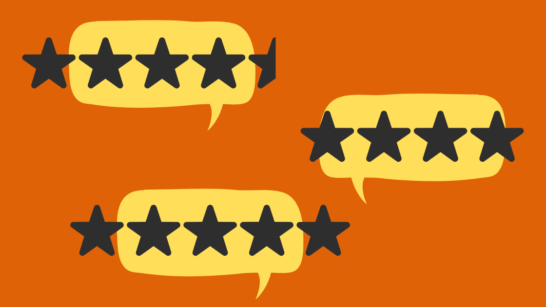 Business star ratings and reviews