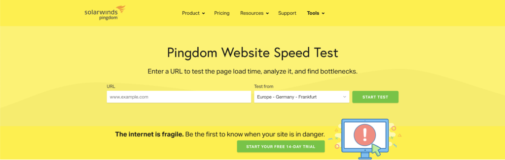 Pingdom Website Speed Test